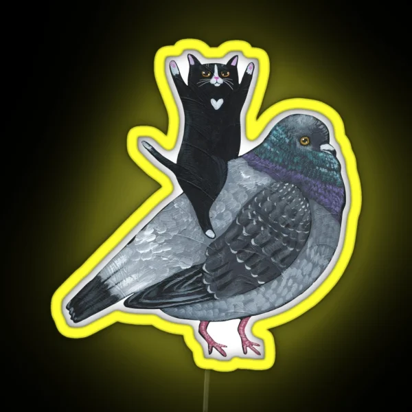 Pigeon Ride RGB Neon Sign