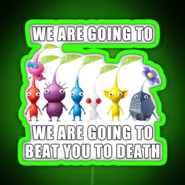 Pikmin Meme Print RGB Neon Sign