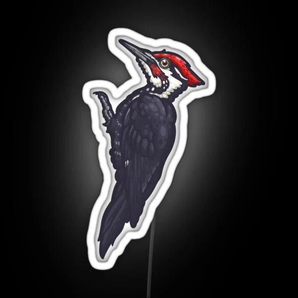 Pileated Woodpecker RGB Neon Sign