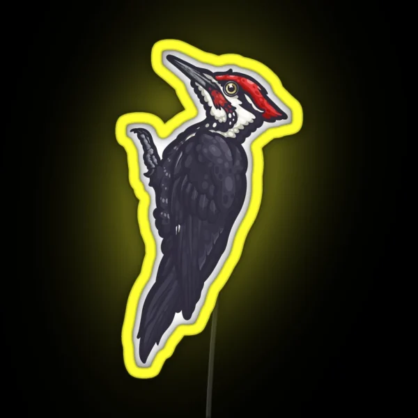 Pileated Woodpecker RGB Neon Sign