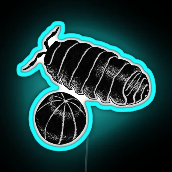 Pill Bugs Roly Poly RGB Neon Sign