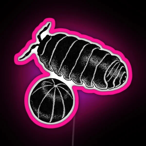 Pill Bugs Roly Poly RGB Neon Sign