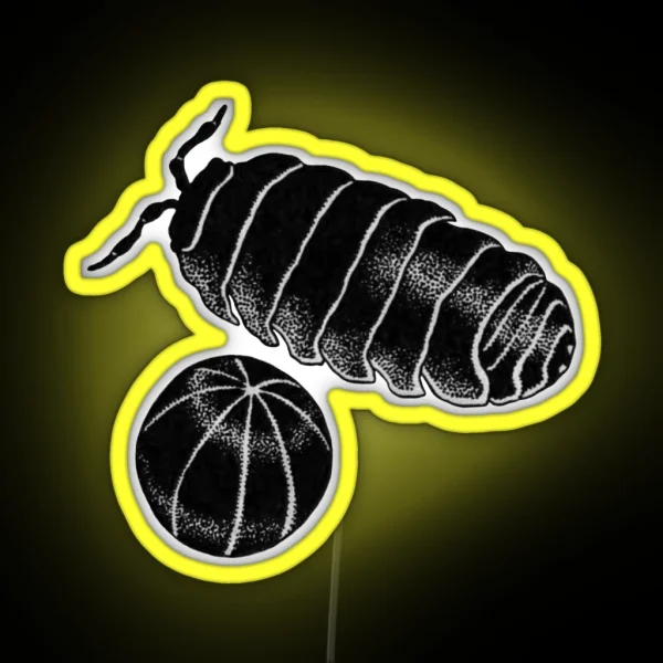 Pill Bugs Roly Poly RGB Neon Sign