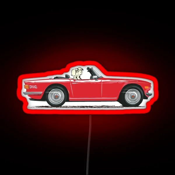 Pimento Red Color TR6 The Classic British RGB Neon Sign