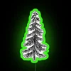 Vibrant RGB green neon sign.