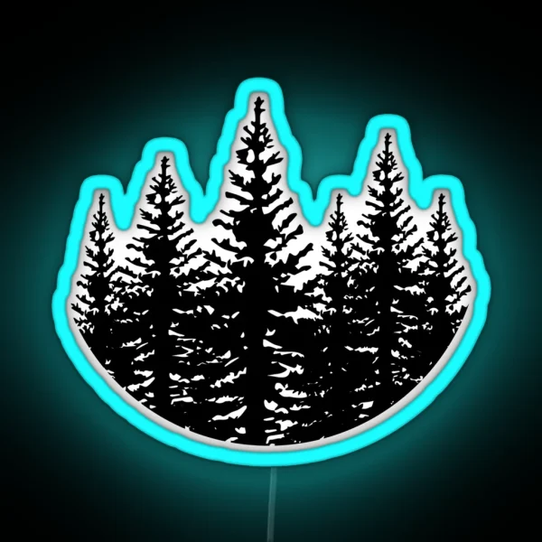 Pine Trees RGB Neon Sign