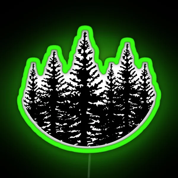 Pine Trees RGB Neon Sign