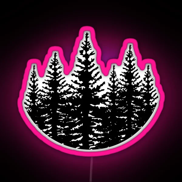 Pine Trees RGB Neon Sign