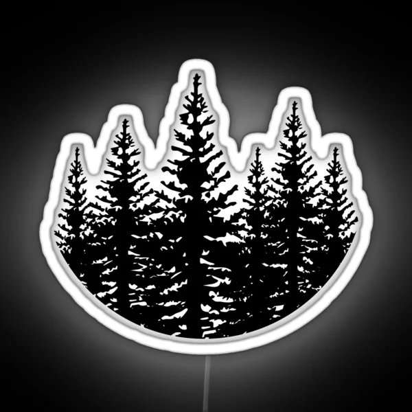 Pine Trees RGB Neon Sign