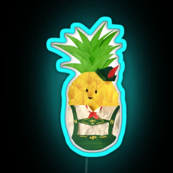 Pineapple In Lederhosen RGB Neon Sign