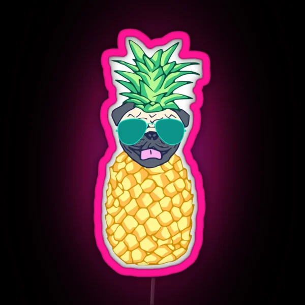 Pineapple Pug RGB Neon Sign