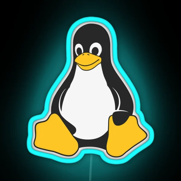 Pinguim Linux Penguin Type 1 RGB Neon Sign