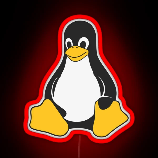 Pinguim Linux Penguin Type 1 RGB Neon Sign