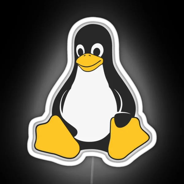 Pinguim Linux Penguin Type 1 RGB Neon Sign