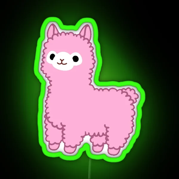 Pink Alpaca RGB Neon Sign