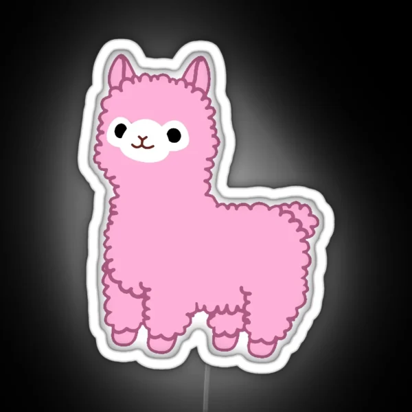 Pink Alpaca RGB Neon Sign