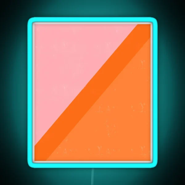 Pink And Orange Painterly Roller Brush Style Geometric RGB Neon Sign