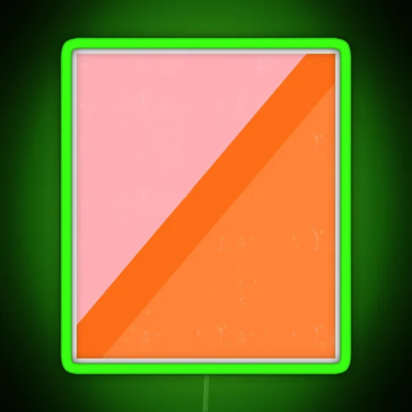 Pink And Orange Painterly Roller Brush Style Geometric RGB Neon Sign