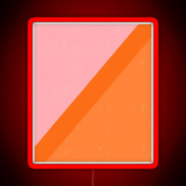 Pink And Orange Painterly Roller Brush Style Geometric RGB Neon Sign