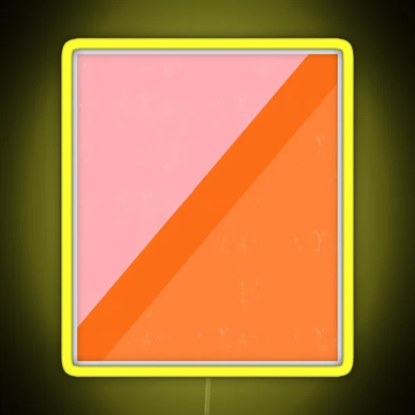 Pink And Orange Painterly Roller Brush Style Geometric RGB Neon Sign