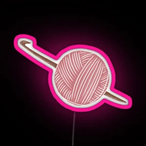 Pink Ball Of Yarn RGB Neon Sign