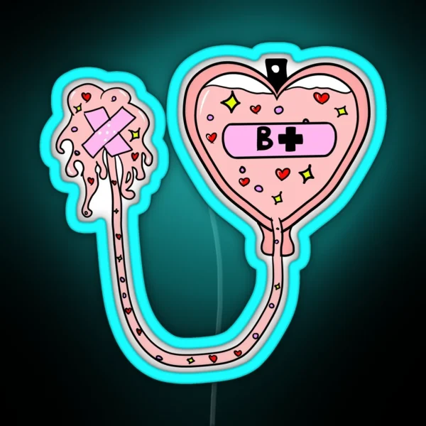 Pink Blood Bag RGB Neon Sign
