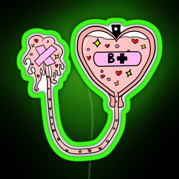 Pink Blood Bag RGB Neon Sign