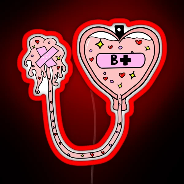 Pink Blood Bag RGB Neon Sign