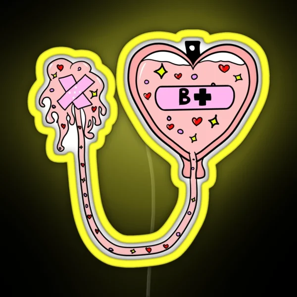 Pink Blood Bag RGB Neon Sign