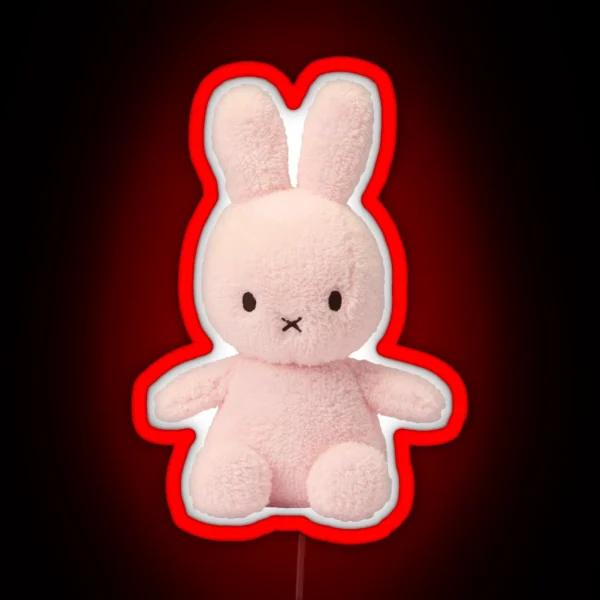 Pink Bunny Stuffie RGB Neon Sign
