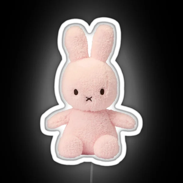 Pink Bunny Stuffie RGB Neon Sign