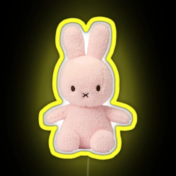 Pink Bunny Stuffie RGB Neon Sign