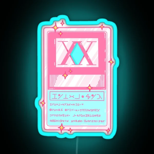 Pink Card RGB Neon Sign