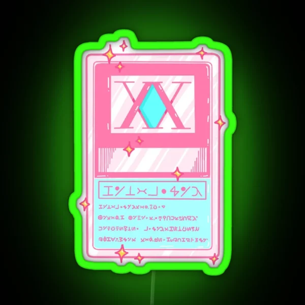 Pink Card RGB Neon Sign