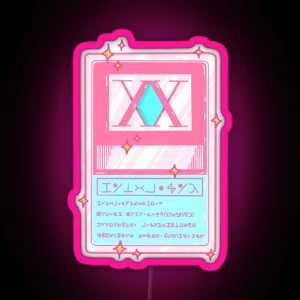 Pink Card RGB Neon Sign