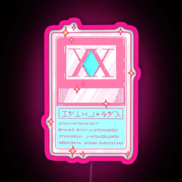 Pink Card RGB Neon Sign