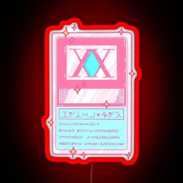Pink Card RGB Neon Sign