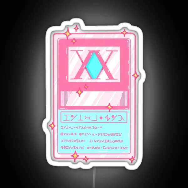 Pink Card RGB Neon Sign