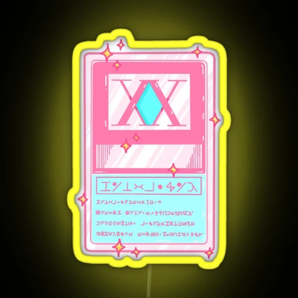Pink Card RGB Neon Sign