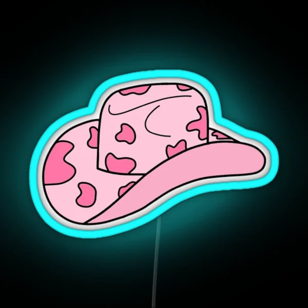 Pink Cowboy Hat RGB Neon Sign