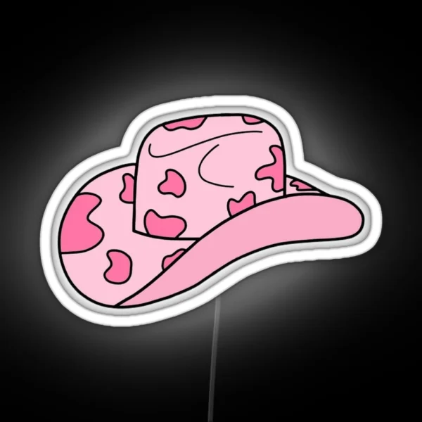 Pink Cowboy Hat RGB Neon Sign