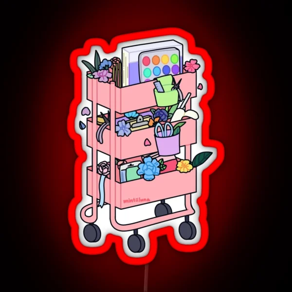 Pink Craft Cart RGB Neon Sign