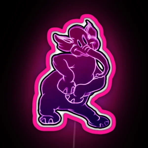 Pink Elephant RGB Neon Sign