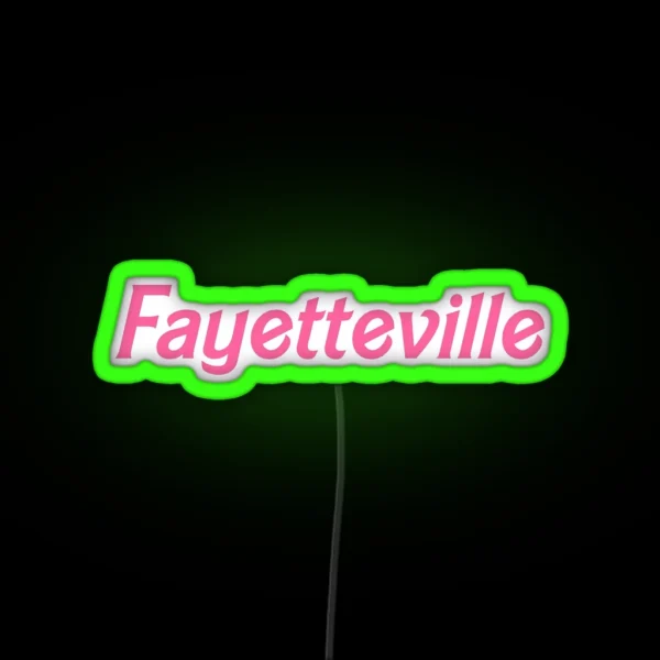 Pink Fayetteville RGB Neon Sign