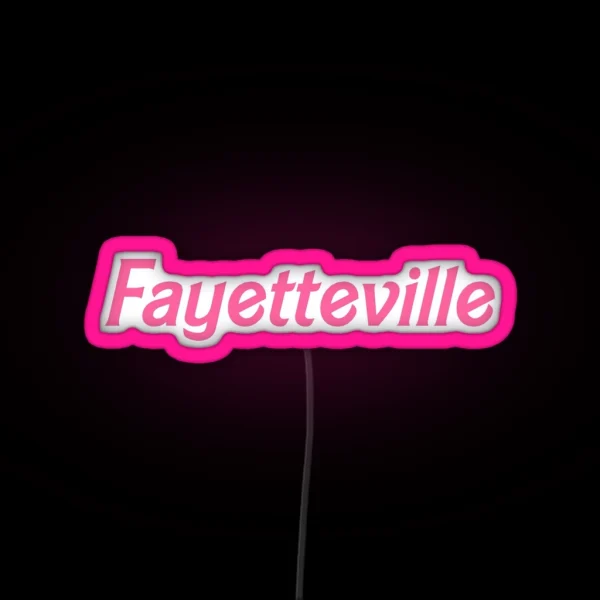 Pink Fayetteville RGB Neon Sign