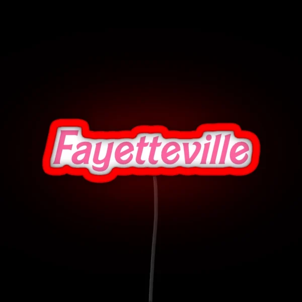 Pink Fayetteville RGB Neon Sign