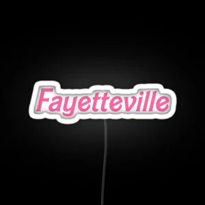 Pink Fayetteville RGB Neon Sign