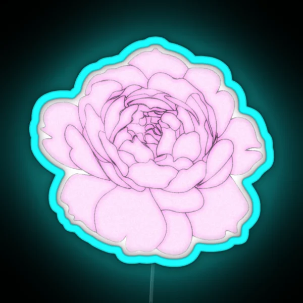 Pink Flower RGB Neon Sign