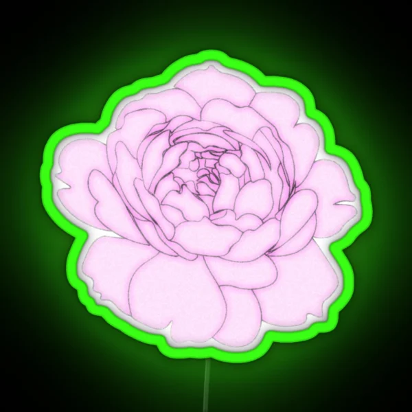 Pink Flower RGB Neon Sign