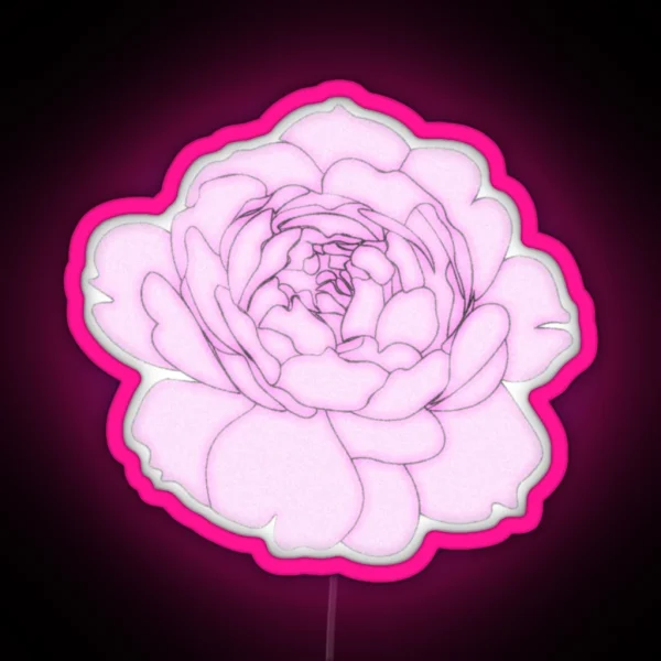 Pink Flower RGB Neon Sign